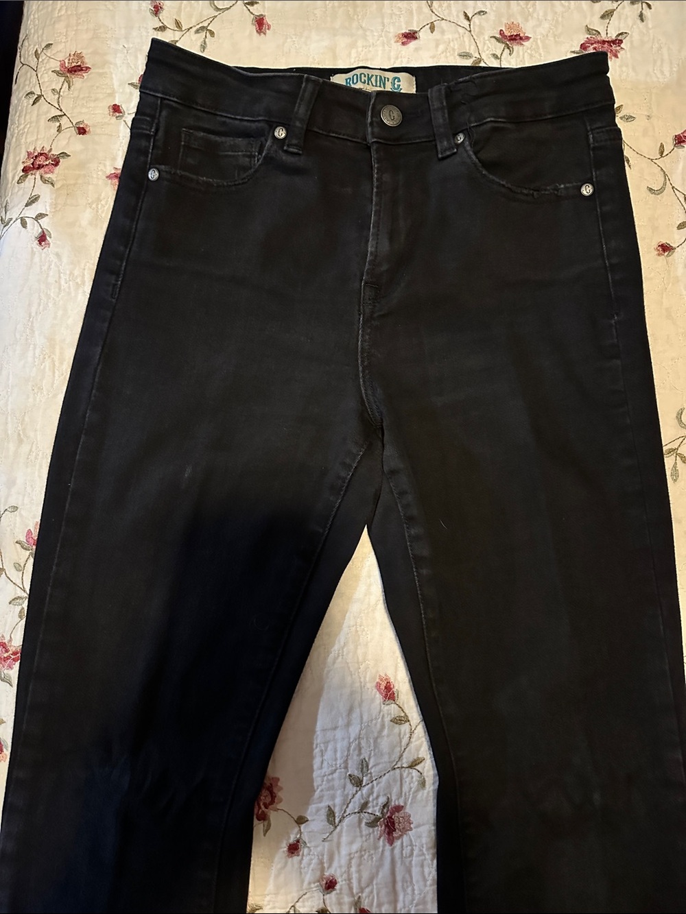 Rockin' Star Black Boot-Cut Women's Jeans